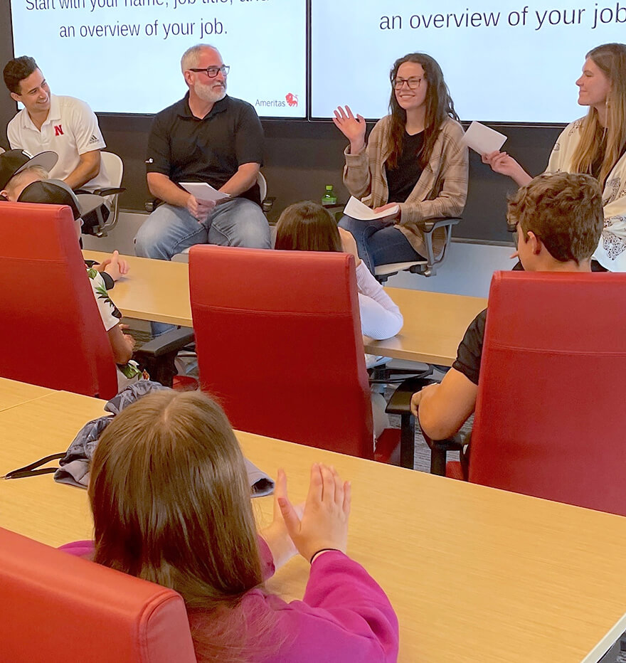 Ameritas associates presenting to members of the public.