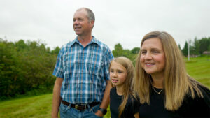 The porter family enjoying each other's company outdoors.